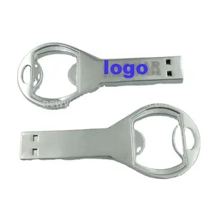 Custom logo 2gb key flash disk metal opener shape 8gb usb memory stick promotional gift cheap usb flash drive pen