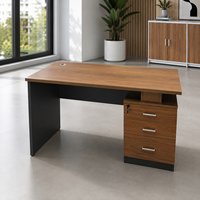Bureau de Direction Haut de Gamme avec Bibliothèque et Meuble de Rangement – Table en Bois Moderne pour Managers