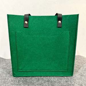 Sac fourre-tout pour femmes avec logo de taille personnalisée Sac à provisions large et uni imprimé Sac fourre-tout en feutre avec logo - Product Image 3