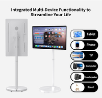 Moniteur portable 24 pouces FHD LCD tactile Android Smart TV pour intérieur, affichage éducatif et de divertissement OEM avec support mobile