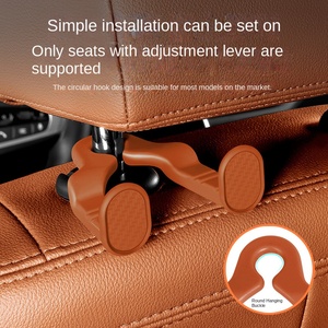 Gancho para Asiento de Coche de 2 Puntos, Material ABS, Multifuncional, para Reposacabezas y Respaldo, Ajuste Universal, Soporte Oculto Creativo - Product Image 1