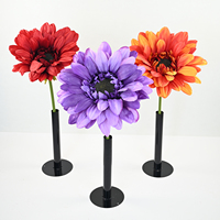 Bunga Gerbera Daisy Buatan Raksasa Diameter 45cm, Dapat Digunakan Kembali untuk Dekorasi Lanskap, Visual Merchandising, dan Properti Pemotretan