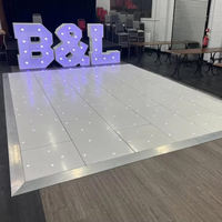 Piste de danse LED étoilée en acrylique certifiée CE pour événements intérieurs/extérieurs, mariages et locations