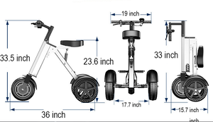XFY MOQ Scooter électrique pliable à 3 roues portable avec siège, meilleur achat, scooter électrique pliable - Product Image 4