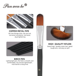 Panwenbo - Juego de 4 Pinceles de Nailon de Diferentes Tipos para Acuarela, Pinceles Profesionales para Artistas - Product Image 5
