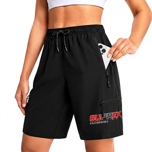 Pantalones Cortos Deportivos de Secado Rápido para Senderismo, Transpirables, para Correr al Aire Libre, con Cintura Elástica y Bolsillos con Cremallera - Product Image 4