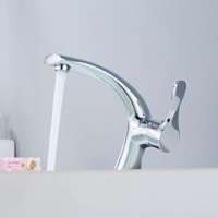 Nouveau design de luxe, robinet de lavabo noir à poignée unique, mitigeur chaud/froid à poser sur le comptoir pour salle de bain