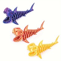 Jouet requin articulé en plastique imprimé en 3D de 14 cm, jouet sensoriel multi-articulé pour enfants, cadeau et décoration