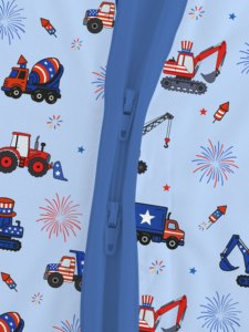 Pyjamas personnalisés Miozing pour <span class=keywords><strong>bébé</strong></span>, collection Fête de l'Indépendance, vente en gros, pyjamas <span class=keywords><strong>bébé</strong></span> extensibles 4 directions en bambou, pyjamas à pieds en bambou pour tout-petits - Product Image 4