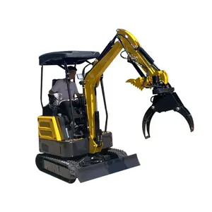 Excavator hydraulic excavator with rotating grapple log grapple for stone wood and logging with motor