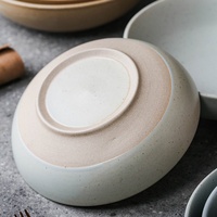 Ensemble de bols de service japonais en grès FENN, bols peu profonds en céramique mouchetée avec base antidérapante pour restaurant, maison et cuisine