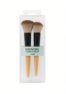 Set di pennelli cosmetici Grenobil H159 Strumenti per il trucco con manico in legno e capelli naturali - Product Image 1
