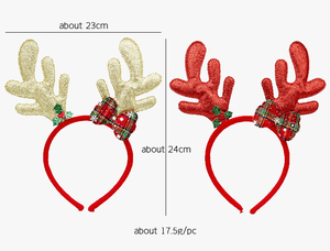 YUELIAN Factory Wholesale <b>Christmas</b> Hat Hair Accessories <b>Adult</b> Children Party Decoration 3D Cartoon <b>Headband</b> - Product Image 6