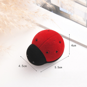 Chất lượng cao sáng tạo <span class=keywords><strong>Ladybug</strong></span> <span class=keywords><strong>Shape</strong></span> nhung trang sức bao bì hộp đáng yêu bông tai và vòng hộp quà tặng - Product Image 3