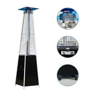 Radiant Heating Round Glass Tube Outdoor Stainless Steel Best Selling Gas Patio Heater
