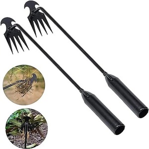 2 In 1 Garden Rake Manual WSeed Grass Rooting Tool <b>Puller</b> Shovel 4 Teeth Weeding Removal Hand Gardening Loose Soil Tool Weeder - Product Image 1