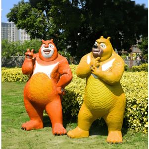 Statue géante d'ours en fibre de verre éclairée par LED intégrée, personnalisable, avec effet lumineux réglable, sculpture autoportante, modèle de <span class=keywords><strong>jardin</strong></span> extérieur - Product Image 4