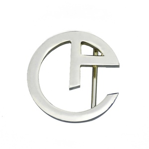 Hebilla de cinturón con logotipo de aleación de Zinc de 1,5 pulgadas, placa de letras de Metal personalizada, de fábrica - Product Image 3