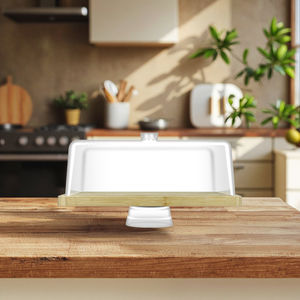 Support de présentation de gâteau en plastique transparent écologique avec couvercle en forme de dôme, support à gâteau, dessert, cuisine à domicile, ensemble emballé - Product Image 3