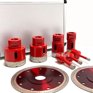 Ensemble de 9 forets <span class=keywords><strong>diamant</strong></span>és <span class=keywords><strong>à</strong></span> noyau M14 brasés sous vide, kit de scie cloche <span class=keywords><strong>diamant</strong></span>ée pour carrelage en porcelaine, pour percer le céramique, le granit et le marbre - Product Image 6