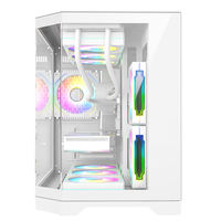 New CJX 2026 Most Popular Gaming ATX Mid Tower PC Case with RGB Lighting for Desktop Office Use