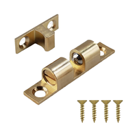 Loquet de porte de placard en laiton sur mesure à double bille, amortisseur de fermeture de porte 60mm, finition brossée magnétique moderne dorée Home SZD