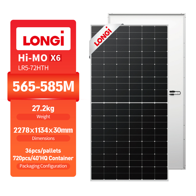 Wholesale Tire 1 Brand Longi Solar Panel 575w Longji Solar Panels Solar Panel 580w