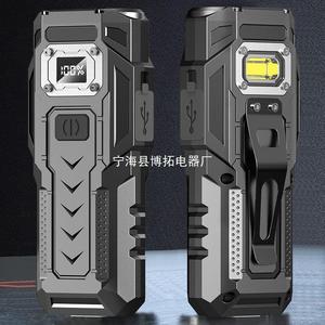 ไฟฉาย LED แบบชาร์จได้ อลูมิเนียมอัลลอยด์ 12W ปรับความสว่างได้ ใช้สำหรับงานกลางแจ้ง พร้อมฐานแม่เหล็กและชาร์จผ่าน USB - Product Image 1