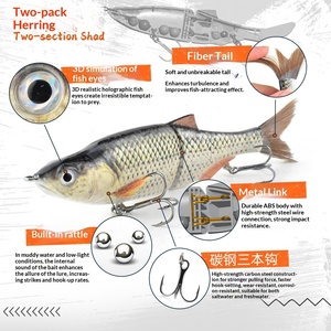 เหยื่อตก<span class=keywords><strong>ปลา</strong></span>ปลอมแบบสมจริง ผิวลายเกล็ดปลาแกะสลัก 3 มิติ <span class=keywords><strong>หาง</strong></span>พลาสติกสีน้ำตาลอ่อน สำหรับตก<span class=keywords><strong>ปลา</strong></span>ทะเล - Product Image 3