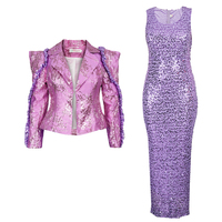 H&D 2025 Nouvelle Collection Robes de Bureau Décontractées à Paillettes Deux Pièces pour Femmes Vêtements de Mode Femme de Bureau