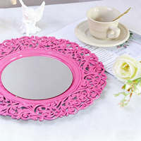 Assiettes de mariage de 13 pouces, assiettes à dîner de haute qualité, assiettes rondes transparentes, assiettes à dîner en plastique, assiettes de présentation