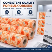 Tissu satiné en coton imprimé sur mesure, échantillon gratuit, 100 % coton, directement de l'usine, pour robes