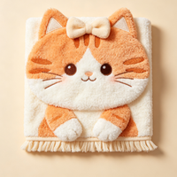 Serviette murale KEDI en polaire corail, motif floral, absorbante, douce pour les mains, pour salle de bain