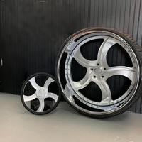 Jantes RCSR 22 24 26 pouces 5x127 5x112 5x114.3 Roues personnalisées chromées forgées avec volant pour Chevy Chrysler Oldsmobile