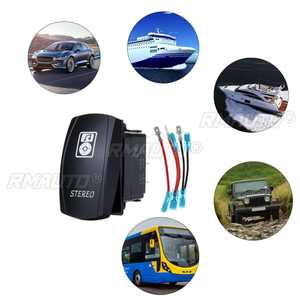 Interruptores Basculantes Universales de 12V 24V de 5/7 Pines, 36 Patrones, para Coche, Barco, Caravana, Impermeables, con Doble Barra de Luz LED Verde - Product Image 3