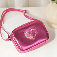 Mignon coeur brillant PU sac à bandoulière portefeuille sac à main pour adolescentes recyclé petit sac à main à paillettes sac à bandoulière pour femmes cadeaux