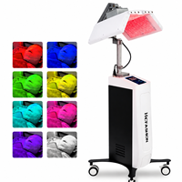 Pro Standing 360 °   Appareil de luminothérapie LED rotatif 7 couleurs PDT pour le visage, machine PDT Light Physio pour spa