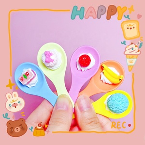 Mode coréenne arc-en-ciel cuillère résine Cabochon pour bricolage à la main épingle à cheveux accessoires de décoration pour enfants - Product Image 5
