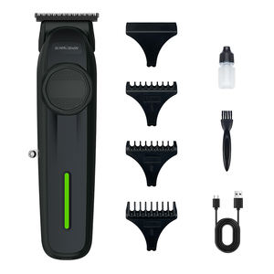 Tondeuse professionnelle silencieuse en céramique pour salon, kit de coupe de cheveux USB sur batterie 7000 tr/min Type C pour hommes avec écran LCD, pour usage extérieur - Product Image 1