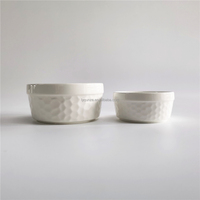 Petits bols ramekin en céramique, Stock quantité minimale de commande articles de magasin en dollar blanc pur, vente en gros, 3/3, 5/4 pouces