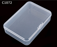Boîte en plastique PP de haute qualité, haute transparence, pour emballage et stockage en petites séries, 105 mm * 75 mm * 25 mm