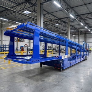 Semi-remorque porte-voitures à 3 essieux, double pont, capacité de 8 véhicules, châssis en acier à faible gravité pour les services de logistique automobile - Product Image 1