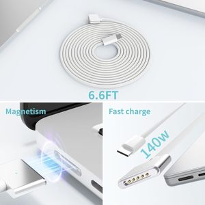 Sinh Học USB C Để Từ 3 Cáp 140W An Toàn Sạc Pd3.1 Nhanh Phí Cáp 2M Nylon Type-C Từ Tính Sạc Cáp Cho Mac - Product Image 3