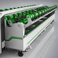 Équipement de découpe et de roulage d'herbe artificielle industrielle, largeur 4880 mm, entraînement servo pour utilisation sur les terrains de sport