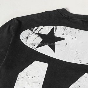 Vente en gros de T-shirts d'été pour hommes, style boxe, vintage, col rond, style streetwear, 100% coton tricoté, style Hell - Product Image 3