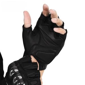 Autres accessoires pour moto, gants de moto respirants pour l'été, demi-doigts, avec protection en fibre de carbone pour la course - Product Image 4