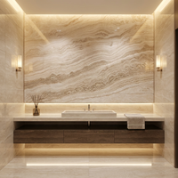 Dalles et carreaux en travertin super blanc, pierre naturelle, écologiques, pour la décoration de cuisines et salles à manger de luxe, murs et sols, intérieur et extérieur