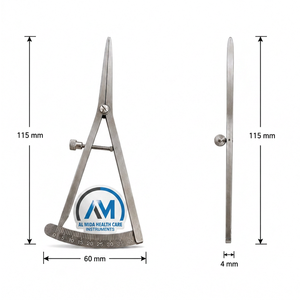 Instrumentos Médicos Al Mida, Calibrador Quirúrgico Ortopédico de Acero Inoxidable, Calibrador Dental de Acero Inoxidable con Certificación ISO - Product Image 4