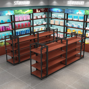 מסחרי סופרמרקט עץ סופרמרקט חנות מכולת גונדולה תצוגה מתלה אירו בגודל מותאם אישית עבור חנויות נוחות - Product Image 3