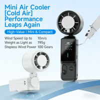 Mini Ventilador de Mano Turbo Refrigerante de Alta Velocidad, Recargable, con Compresa Fría, Plegable y Portátil para Escritorio